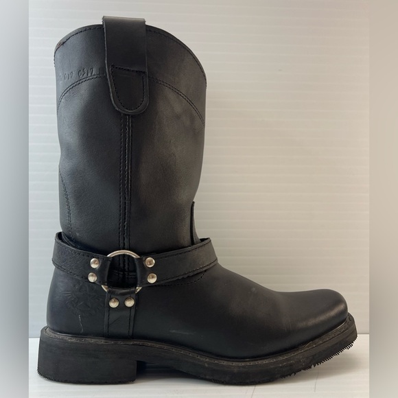 Mens American Welt Harness Leather Boots size 9 D - Picture 1 of 13
